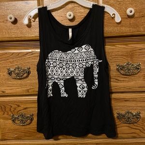 Open Back Elephant Tank Top